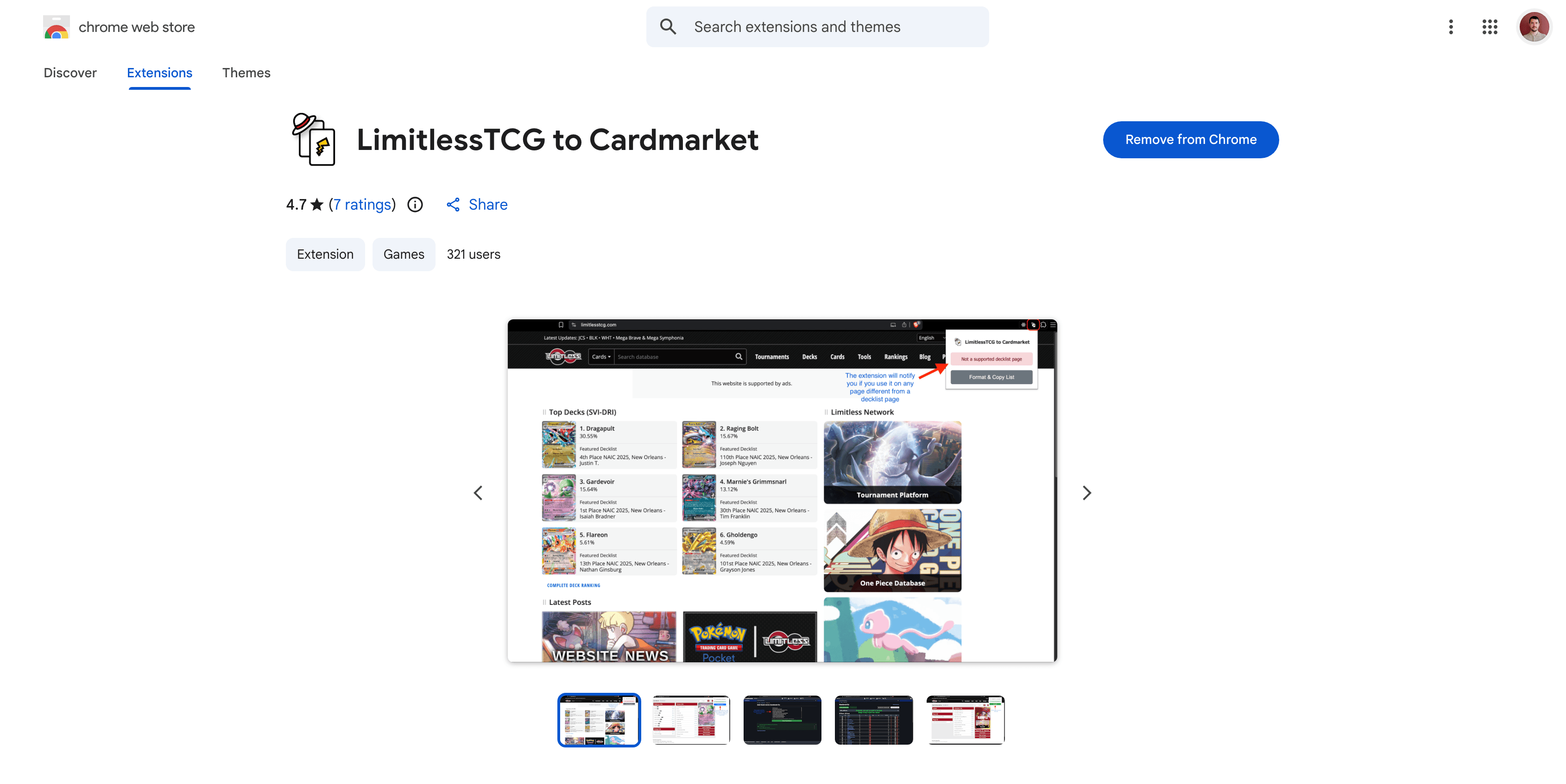 LimitlessTCG to Cardmarket